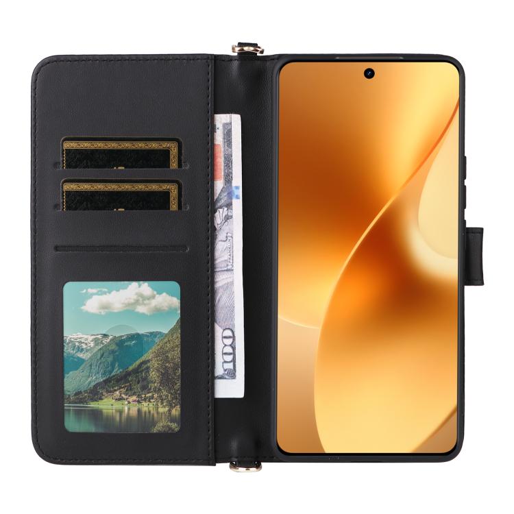 For Realme 15 5G / 15 Pro 5G Multifunctional 6-Card Slots Leather Phone Case with Wrist Strap