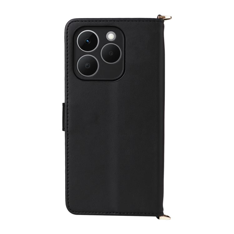 For Realme 15T 5G Multifunctional 6-Card Slots Leather Phone Case with Wrist Strap