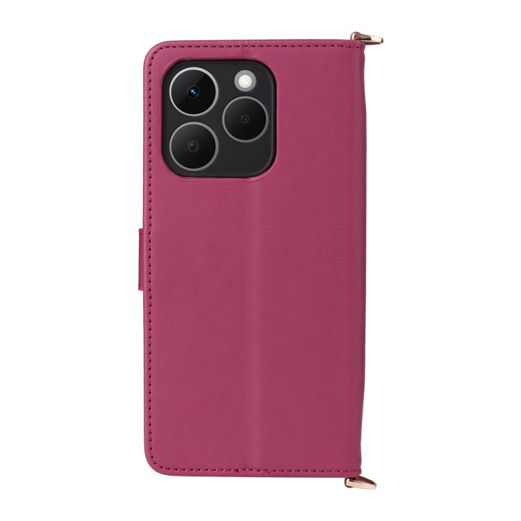 For Realme 15T 5G Multifunctional 6-Card Slots Leather Phone Case with Wrist Strap