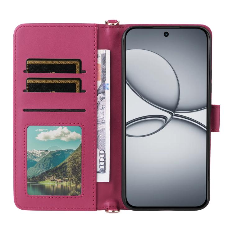For Realme 15T 5G Multifunctional 6-Card Slots Leather Phone Case with Wrist Strap