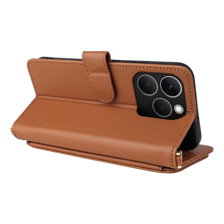 For Realme 15T 5G Multifunctional 6-Card Slots Leather Phone Case with Wrist Strap