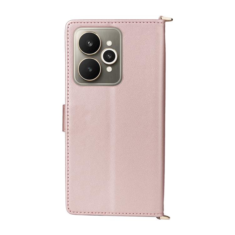 For Realme 15 SEA Multifunctional 6-Card Slots Leather Phone Case with Wrist Strap
