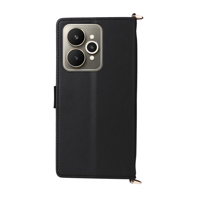 For Realme 15 SEA Multifunctional 6-Card Slots Leather Phone Case with Wrist Strap