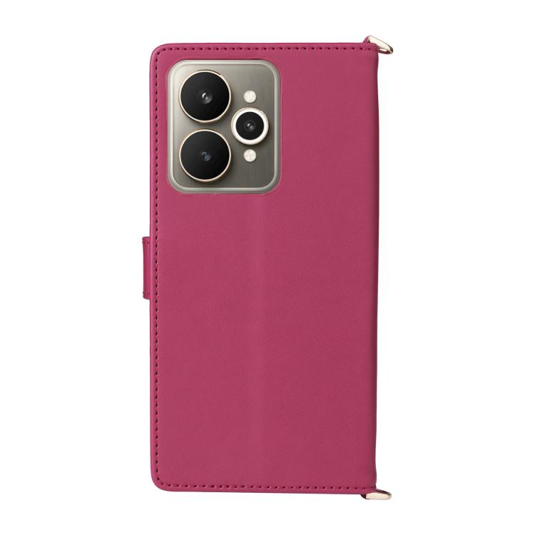 For Realme 15 SEA Multifunctional 6-Card Slots Leather Phone Case with Wrist Strap