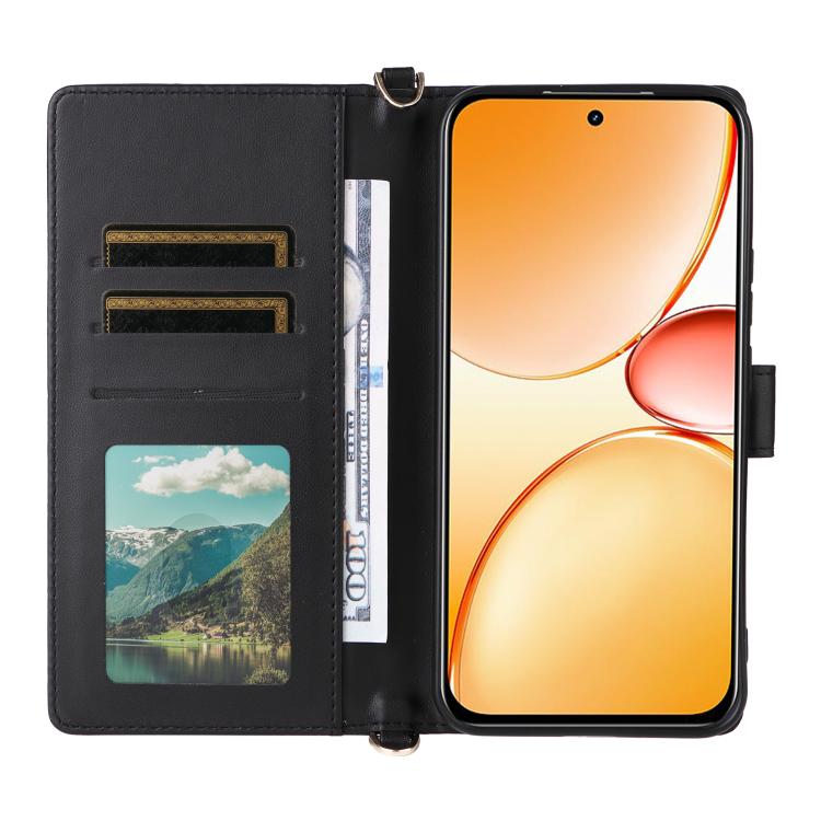 For Realme C85 Pro 4G Multifunctional 6-Card Slots Leather Phone Case with Wrist Strap