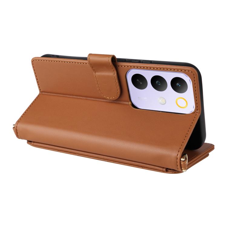 For Realme C85 Pro 4G Multifunctional 6-Card Slots Leather Phone Case with Wrist Strap