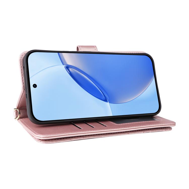 For Realme 16 Pro 5G Global Multifunctional 6-Card Slots Leather Phone Case with Wrist Strap
