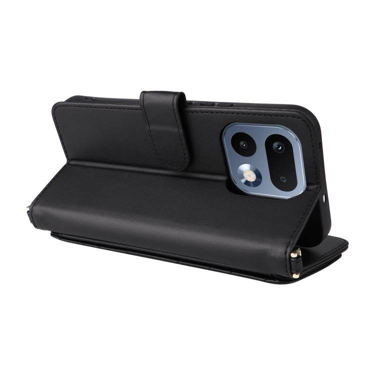 For Realme 16 Pro 5G Global Multifunctional 6-Card Slots Leather Phone Case with Wrist Strap