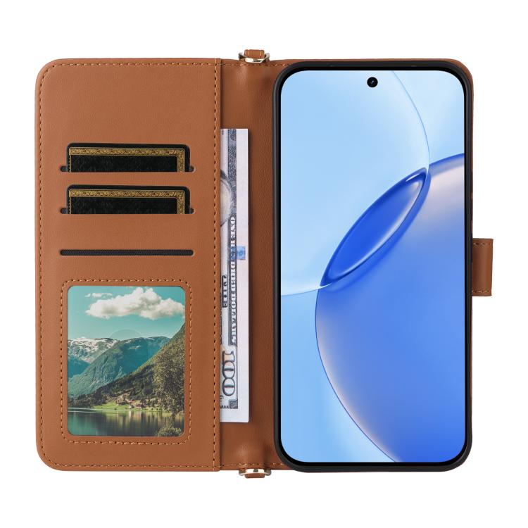 For Realme 16 Pro 5G Global Multifunctional 6-Card Slots Leather Phone Case with Wrist Strap
