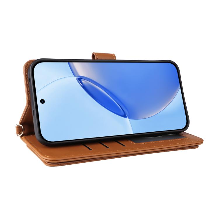 For Realme 16 Pro 5G Global Multifunctional 6-Card Slots Leather Phone Case with Wrist Strap