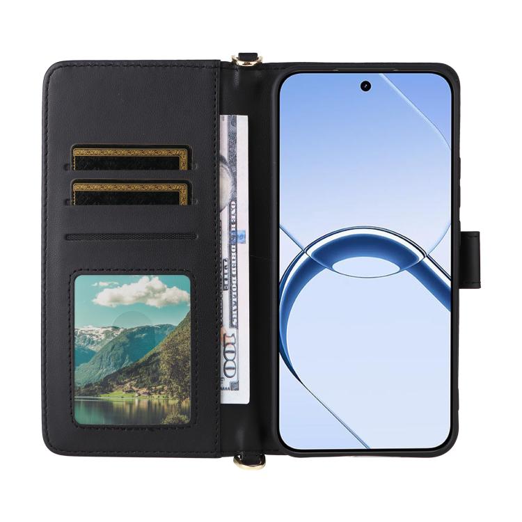 For Realme 16 5G Multifunctional 6-Card Slots Leather Phone Case with Wrist Strap