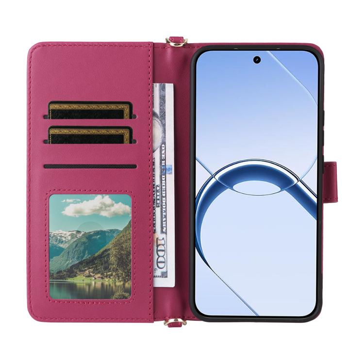 For Realme 16 5G Multifunctional 6-Card Slots Leather Phone Case with Wrist Strap