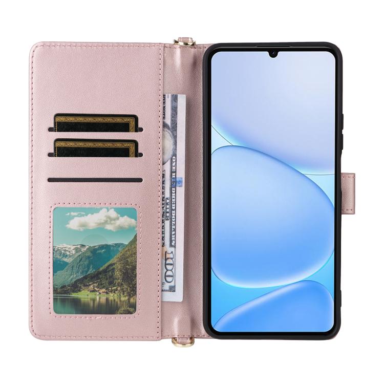For Realme Note 80 4G Multifunctional 6-Card Slots Leather Phone Case with Wrist Strap