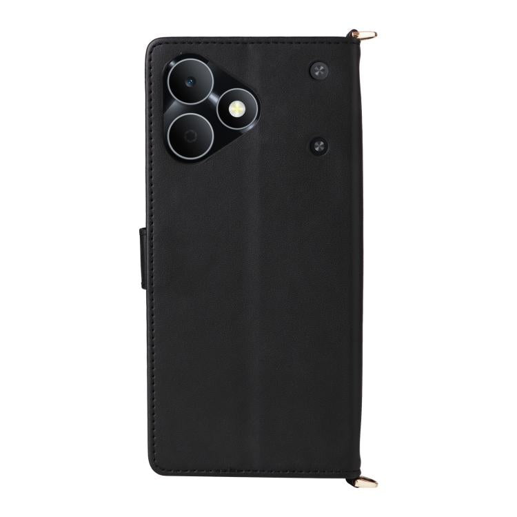 For Realme Note 80 4G Multifunctional 6-Card Slots Leather Phone Case with Wrist Strap