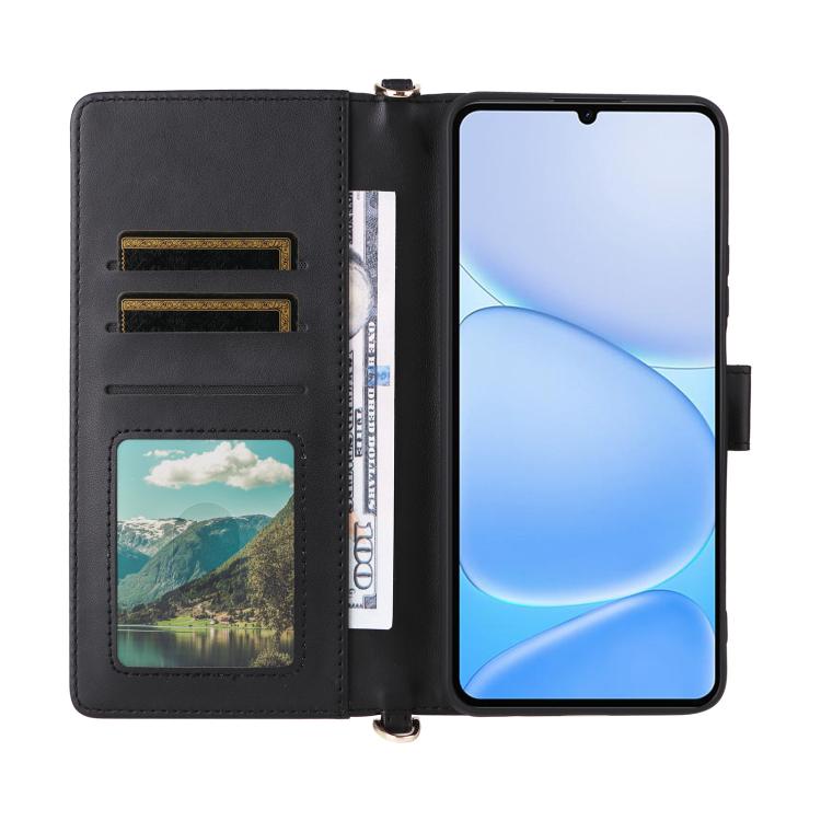 For Realme Note 80 4G Multifunctional 6-Card Slots Leather Phone Case with Wrist Strap