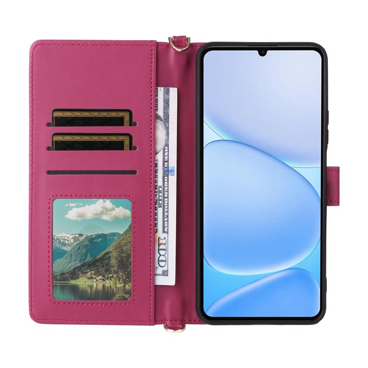 For Realme Note 80 4G Multifunctional 6-Card Slots Leather Phone Case with Wrist Strap
