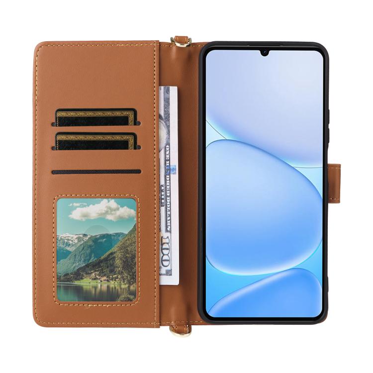 For Realme Note 80 4G Multifunctional 6-Card Slots Leather Phone Case with Wrist Strap