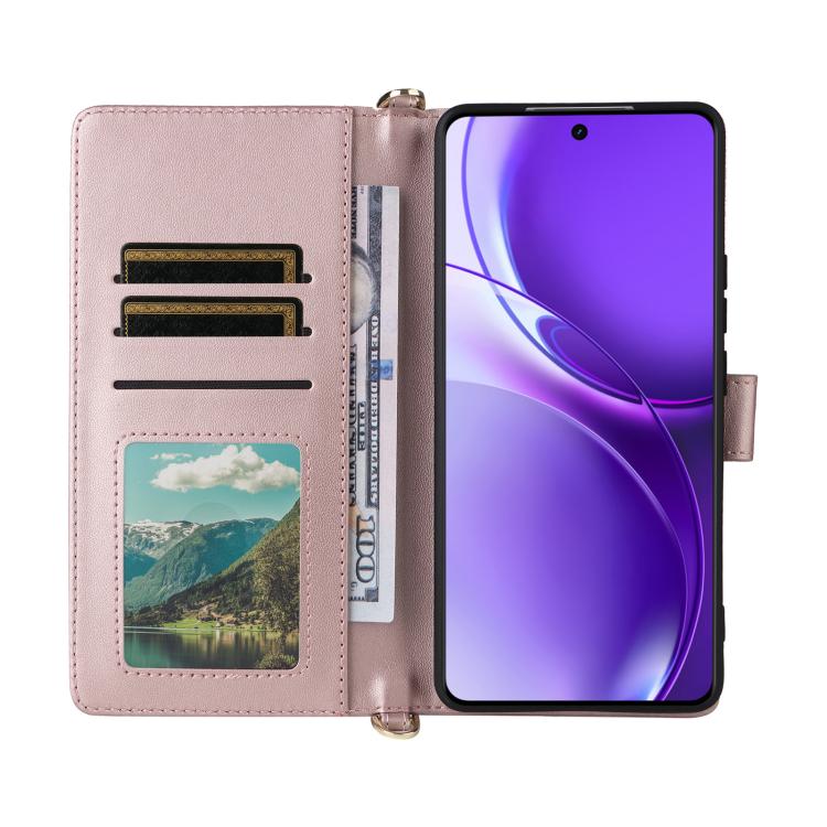 For Realme P4 Power 5G Multifunctional 6-Card Slots Leather Phone Case with Wrist Strap