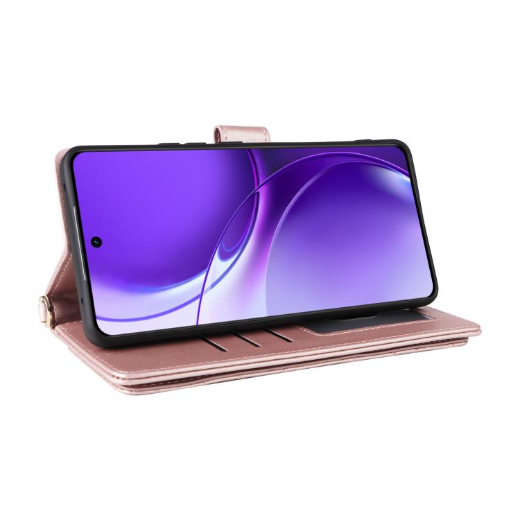 For Realme P4 Power 5G Multifunctional 6-Card Slots Leather Phone Case with Wrist Strap
