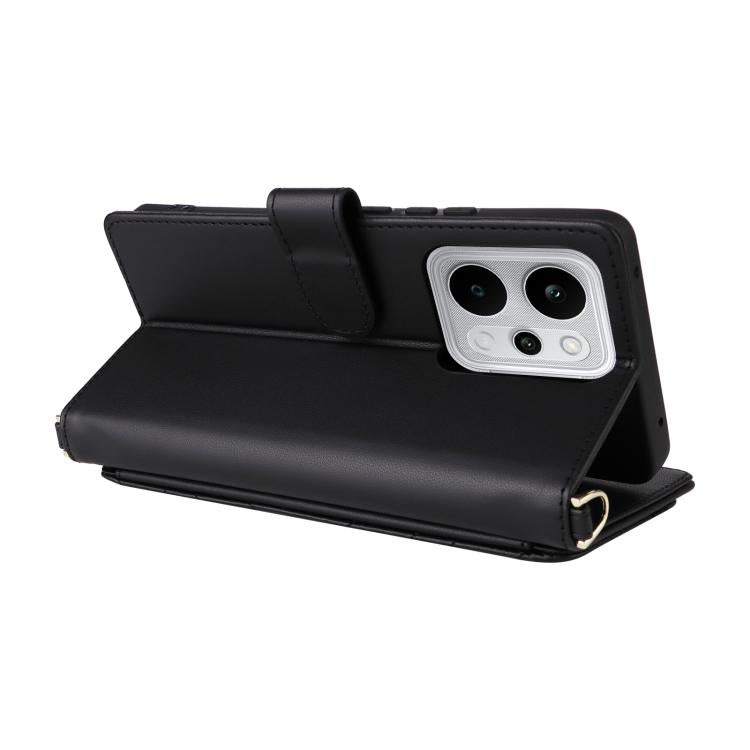 For Realme P4 Power 5G Multifunctional 6-Card Slots Leather Phone Case with Wrist Strap