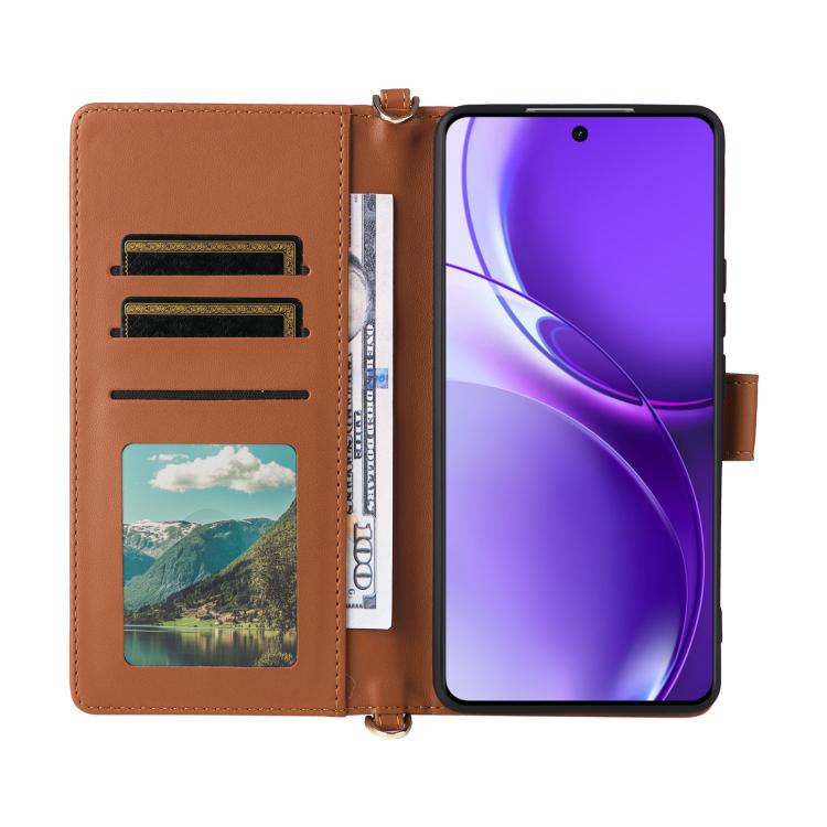 For Realme P4 Power 5G Multifunctional 6-Card Slots Leather Phone Case with Wrist Strap