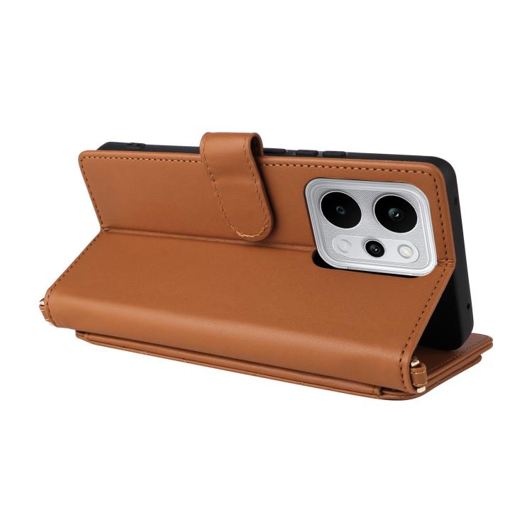 For Realme P4 Power 5G Multifunctional 6-Card Slots Leather Phone Case with Wrist Strap