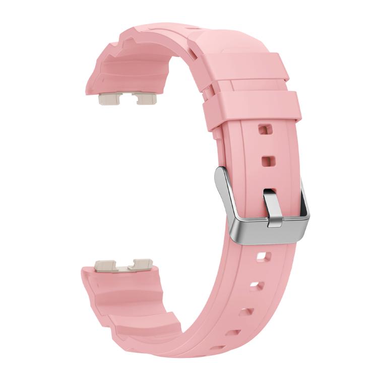 For Huawei Band 10 / 9 / 8 Silver Buckle Silicone Watch Band