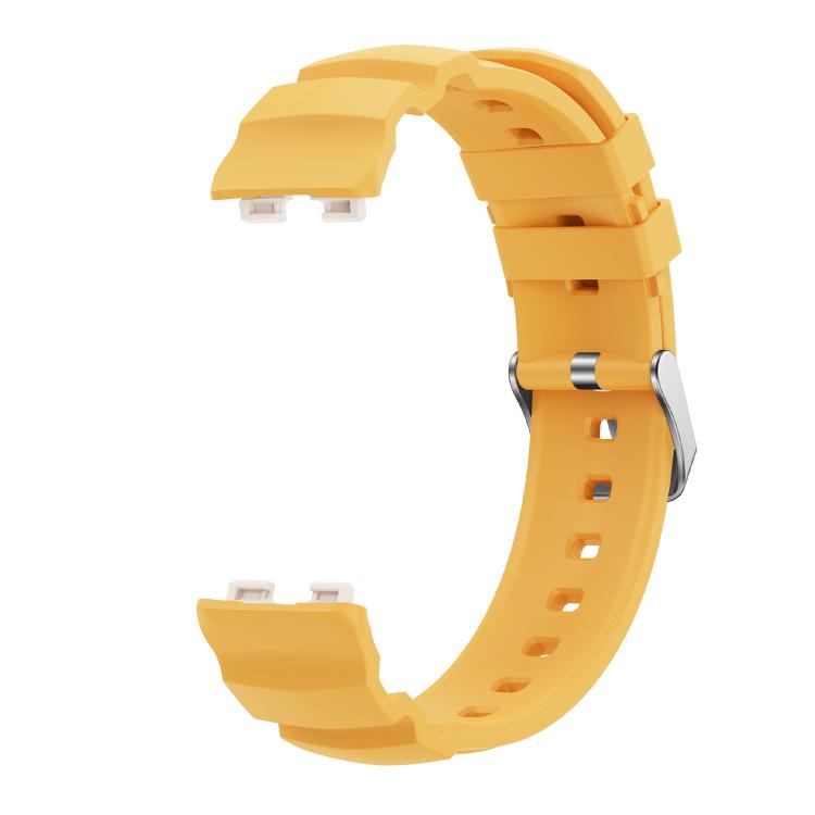 For Huawei Band 10 / 9 / 8 Silver Buckle Silicone Watch Band