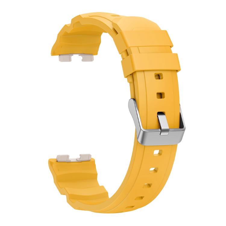 For Huawei Band 10 / 9 / 8 Silver Buckle Silicone Watch Band