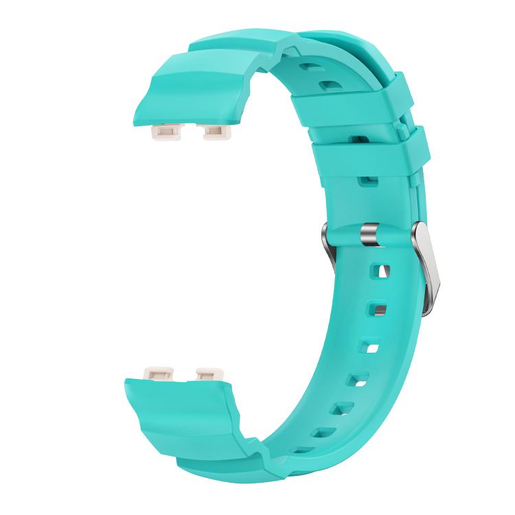 For Huawei Band 10 / 9 / 8 Silver Buckle Silicone Watch Band
