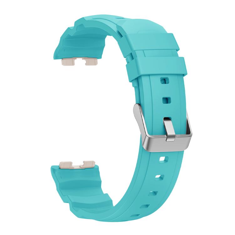 For Huawei Band 10 / 9 / 8 Silver Buckle Silicone Watch Band