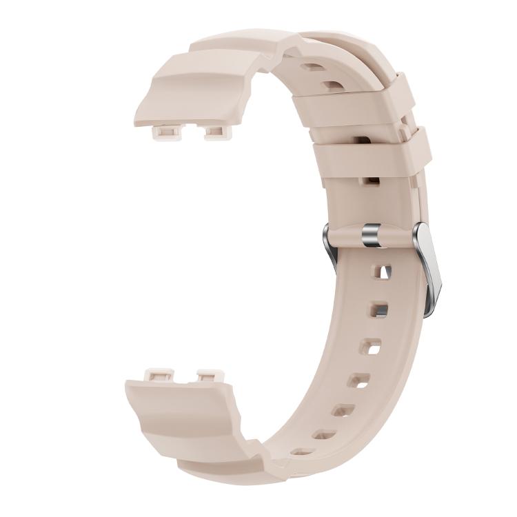 For Huawei Band 10 / 9 / 8 Silver Buckle Silicone Watch Band