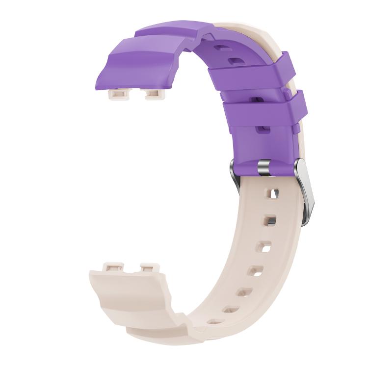 For Huawei Band 10 / 9 / 8 Silver Buckle Silicone Watch Band