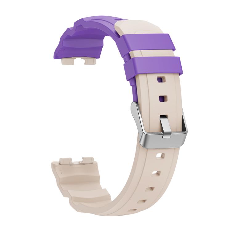 For Huawei Band 10 / 9 / 8 Silver Buckle Silicone Watch Band