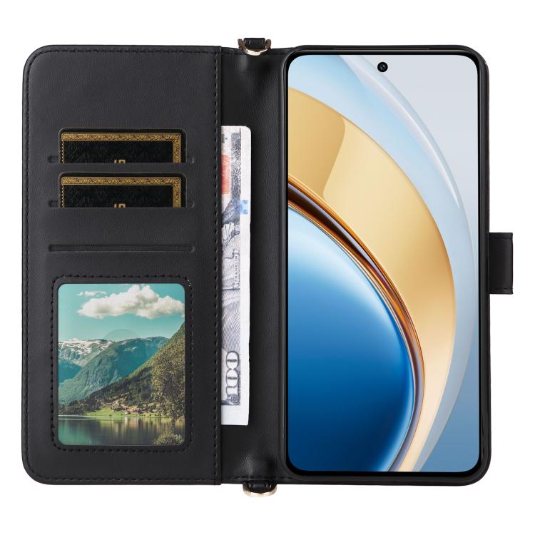 For vivo V40 Lite 4G / 5G IDN / Y300 5G Multifunctional 6-Card Slots Leather Phone Case with Wrist Strap
