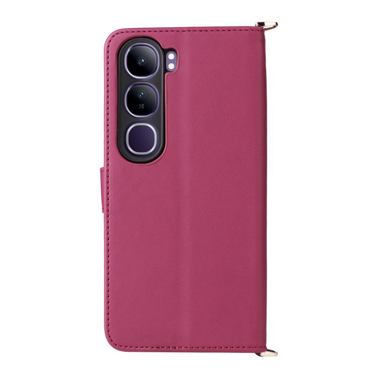For vivo V40 Lite 4G / 5G IDN / Y300 5G Multifunctional 6-Card Slots Leather Phone Case with Wrist Strap