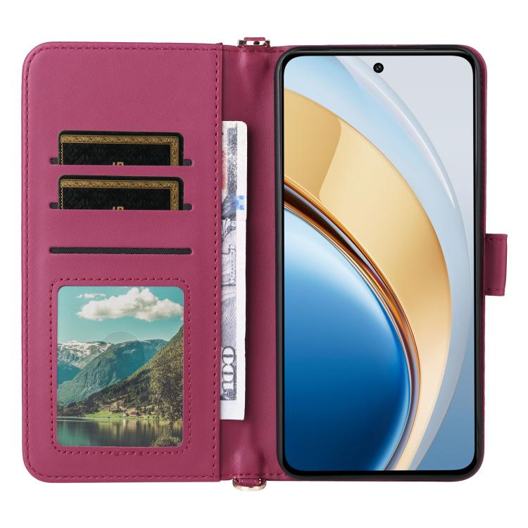 For vivo V40 Lite 4G / 5G IDN / Y300 5G Multifunctional 6-Card Slots Leather Phone Case with Wrist Strap