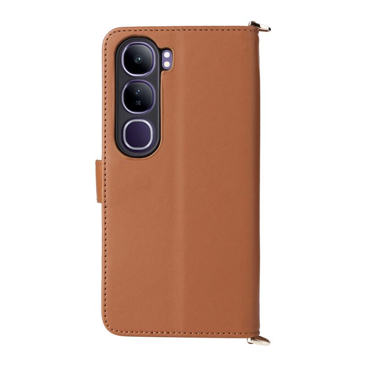 For vivo V40 Lite 4G / 5G IDN / Y300 5G Multifunctional 6-Card Slots Leather Phone Case with Wrist Strap