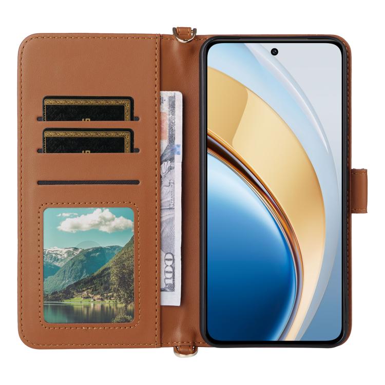 For vivo V40 Lite 4G / 5G IDN / Y300 5G Multifunctional 6-Card Slots Leather Phone Case with Wrist Strap