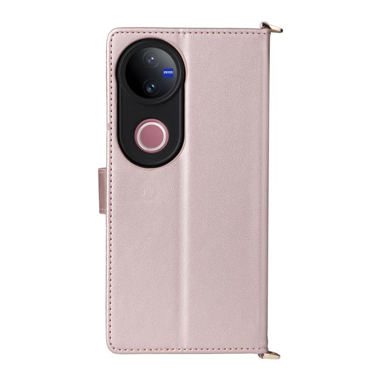 For vivo V50 5G Multifunctional 6-Card Slots Leather Phone Case with Wrist Strap