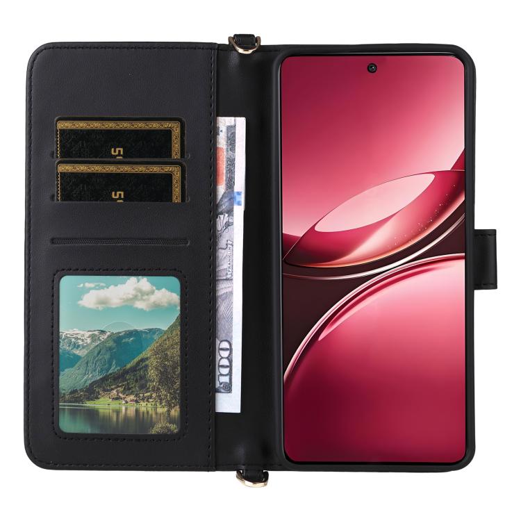 For vivo V50 5G Multifunctional 6-Card Slots Leather Phone Case with Wrist Strap
