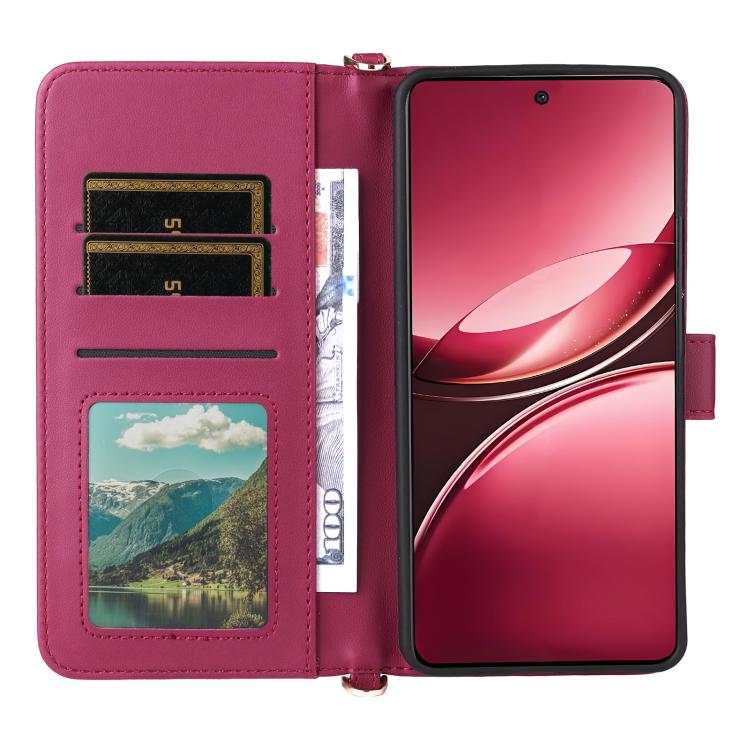For vivo V50 5G Multifunctional 6-Card Slots Leather Phone Case with Wrist Strap