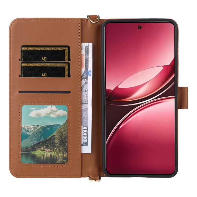 For vivo V50 5G Multifunctional 6-Card Slots Leather Phone Case with Wrist Strap