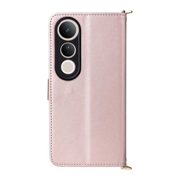 For vivo V50 Lite 5G Multifunctional 6-Card Slots Leather Phone Case with Wrist Strap