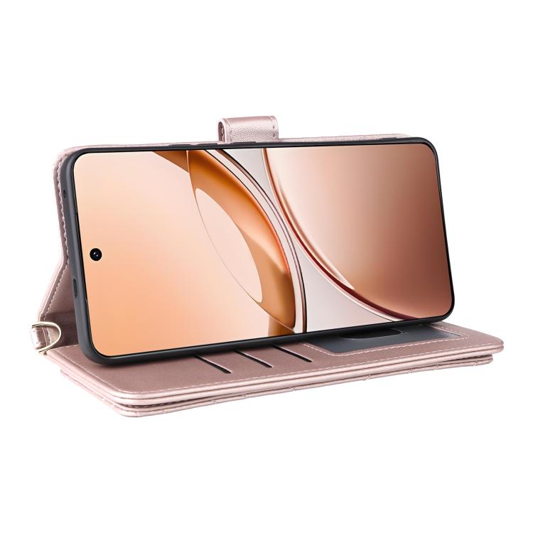 For vivo V50 Lite 5G Multifunctional 6-Card Slots Leather Phone Case with Wrist Strap