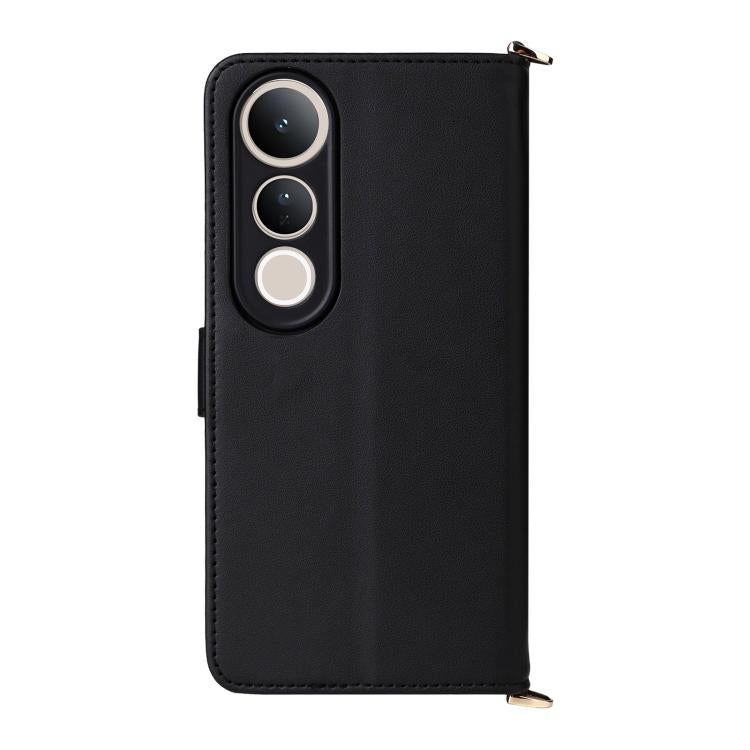 For vivo V50 Lite 5G Multifunctional 6-Card Slots Leather Phone Case with Wrist Strap