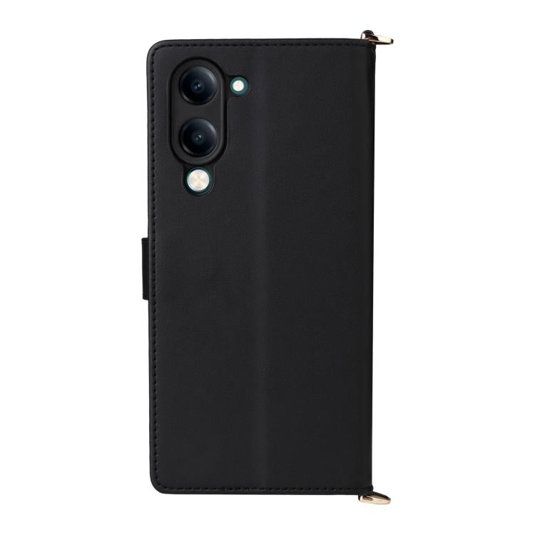 For vivo Y04 4G / Y29s 5G Multifunctional 6-Card Slots Leather Phone Case with Wrist Strap
