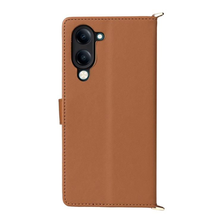 For vivo Y04 4G / Y29s 5G Multifunctional 6-Card Slots Leather Phone Case with Wrist Strap