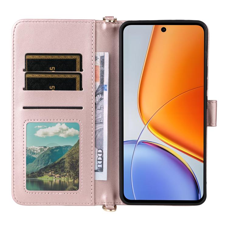 For vivo Y39 5G / Y300i 5G Multifunctional 6-Card Slots Leather Phone Case with Wrist Strap