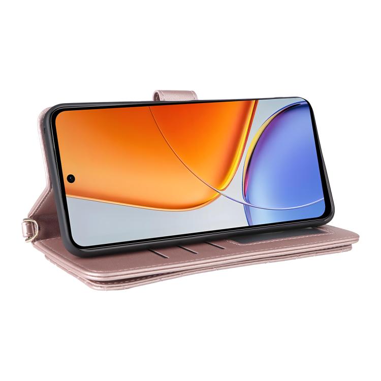 For vivo Y39 5G / Y300i 5G Multifunctional 6-Card Slots Leather Phone Case with Wrist Strap